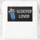 Sticker Rectangulaire Scooter (Sac)