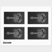 Sticker Rectangulaire Scorpion en acier (Feuille)