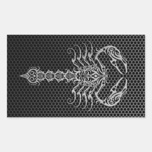 Sticker Rectangulaire Scorpion en acier