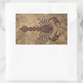 Sticker Rectangulaire Scorpion Tribal Rough (Sac)