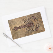 Sticker Rectangulaire Scorpion Tribal Rough (Enveloppe)