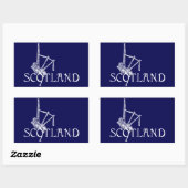 Sticker Rectangulaire Scotland Bagpipes, Scotland Design (Feuille)