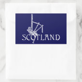 Sticker Rectangulaire Scotland Bagpipes, Scotland Design (Sac)