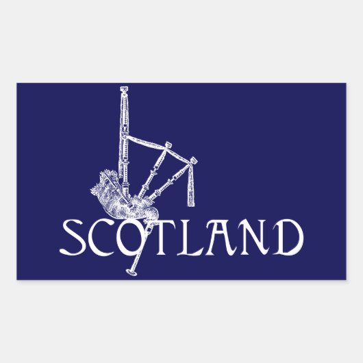 Sticker Rectangulaire Scotland Bagpipes, Scotland Design (Devant)