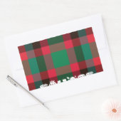 Sticker Rectangulaire Scottish Royal À damiers Tartan Plaid avec texte (Enveloppe)