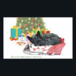 Sticker Rectangulaire Scottish Terrier Christmas Nap<br><div class="desc">Le design de Christmas Scottish Terrier créé à partir de mon oeuvre originale et disponible sur les vêtements, nouveautés et cadeaux pour vous-même, ou pour cette personne spéciale Scottish Terrier que vous connaissez! Vous voulez un autre produit ? Il vous suffit d'aller à la page produit et CLIQUER sur Transférer...</div>