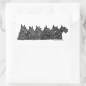 Sticker Rectangulaire Scottish Terrier Gthering (Sac)