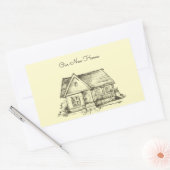 Sticker Rectangulaire Scrapbook de chalet esquissé (Enveloppe)