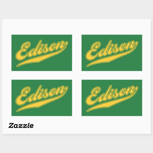 Sticker Rectangulaire Script Edison (Feuille)