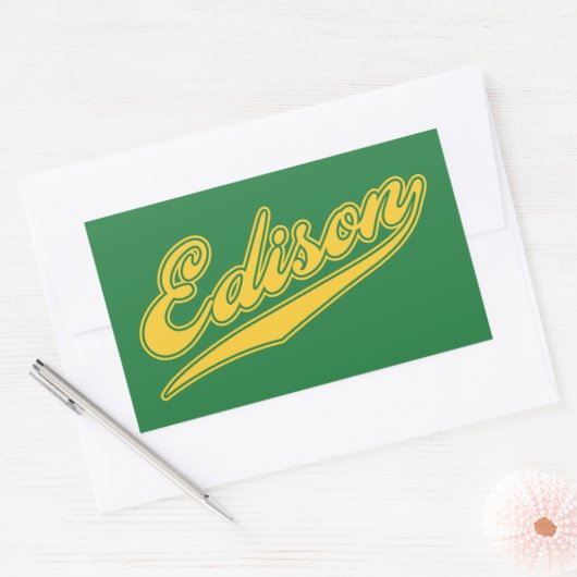 Sticker Rectangulaire Script Edison (Enveloppe)