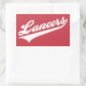 Sticker Rectangulaire Script Lancers (Sac)