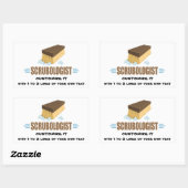 Sticker Rectangulaire Scrubologue drôle (Feuille)
