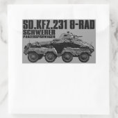 Sticker Rectangulaire Sd.Kfz. 231 (8-Rad) (Sac)