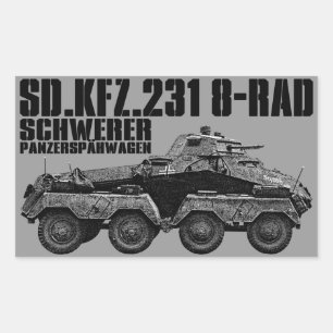 Sticker Rectangulaire Sd.Kfz. 231 (8-Rad)