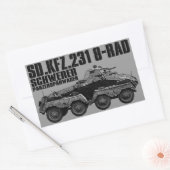 Sticker Rectangulaire Sd.Kfz. 231 (8-Rad) (Enveloppe)