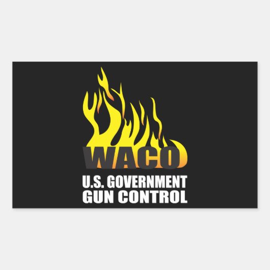 Sticker Rectangulaire Se souvenir de Waco (Devant)