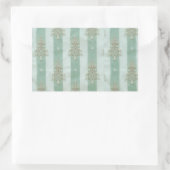 Sticker Rectangulaire Seafoam Stiped Velvet-Look Diamond Trees (Sac)