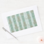 Sticker Rectangulaire Seafoam Stiped Velvet-Look Diamond Trees (Enveloppe)
