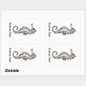 Sticker Rectangulaire Seahorse Black (Feuille)
