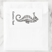 Sticker Rectangulaire Seahorse Black (Sac)
