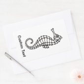 Sticker Rectangulaire Seahorse Black (Enveloppe)