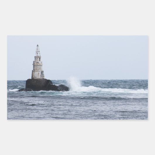 Sticker Rectangulaire Seascap with lighthouse (Devant)