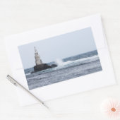 Sticker Rectangulaire Seascap with lighthouse (Enveloppe)