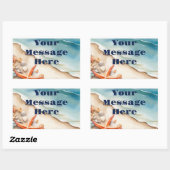 Sticker Rectangulaire Seashore Bliss Beach Party (Feuille)