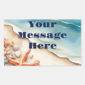 Sticker Rectangulaire Seashore Bliss Beach Party (Devant)