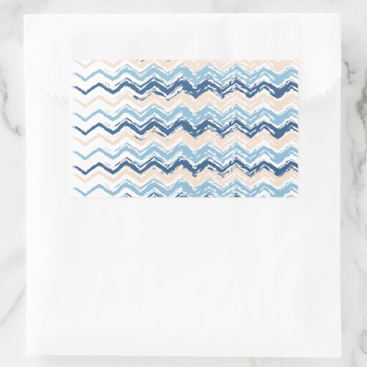 Sticker Rectangulaire Seashore Scribble ZigZag (Sac)