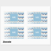Sticker Rectangulaire Seashore Scribble ZigZag (Feuille)