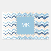 Sticker Rectangulaire Seashore Scribble ZigZag (Devant)