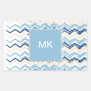 Sticker Rectangulaire Seashore Scribble ZigZag