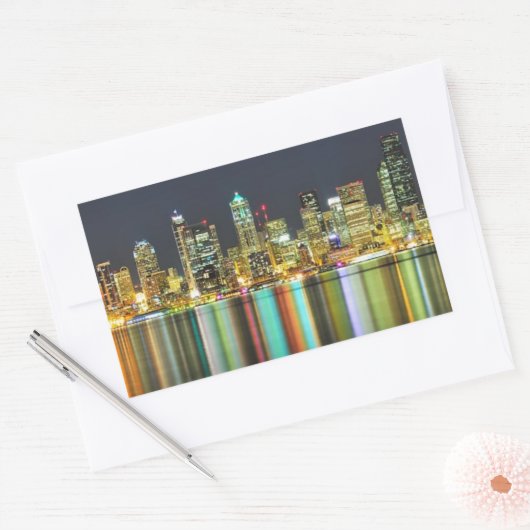 Sticker Rectangulaire Seattle line (Enveloppe)