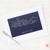 Sticker Rectangulaire Seattle Skyline (Enveloppe)