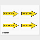 STICKER RECTANGULAIRE SECOURIR R (Feuille)