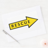 STICKER RECTANGULAIRE SECOURIR R (Enveloppe)