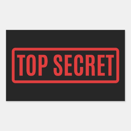 Sticker Rectangulaire Secret noir (Devant)
