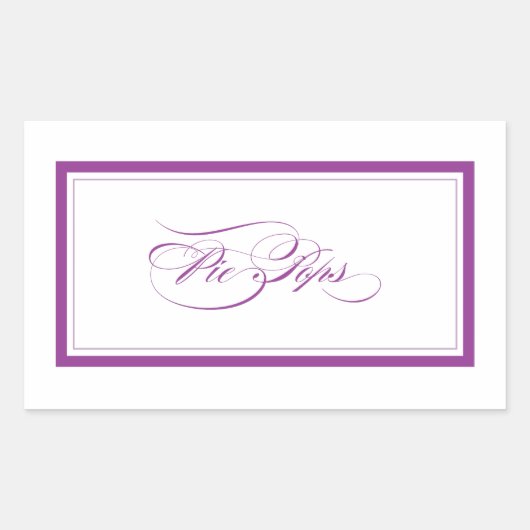 Sticker Rectangulaire Secteurs personnalisés (Devant)