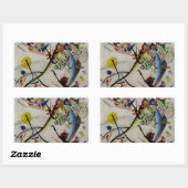 Sticker Rectangulaire Segment bleu Kandinsky (Feuille)