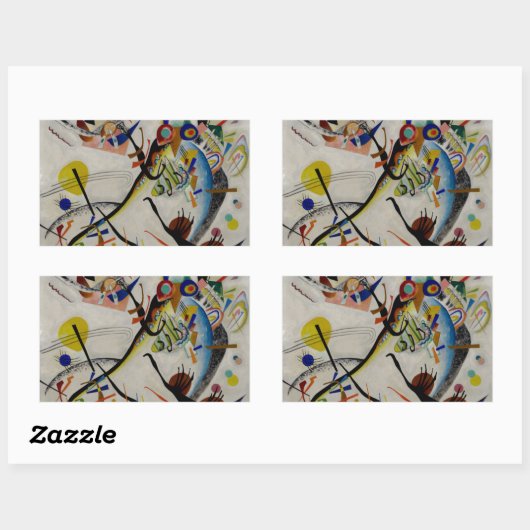 Sticker Rectangulaire Segment bleu Kandinsky (Feuille)