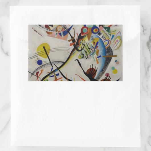 Sticker Rectangulaire Segment bleu Kandinsky (Sac)