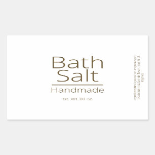 Sticker Rectangulaire Sel de bain simple et sophistiqué Hobby d'affaires
