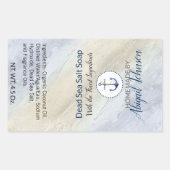 Sticker Rectangulaire Sel de mer mort argile fait maison savon fait main (Devant)