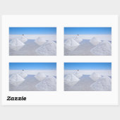 Sticker Rectangulaire Sel de Salar de Uyuni flats rectangulaire autocoll (Feuille)