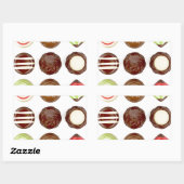 Sticker Rectangulaire Sélection de bonbons au chocolat (Feuille)