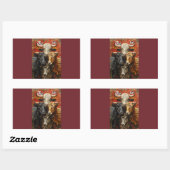 Sticker Rectangulaire Selfie Lovers Vaches (Feuille)