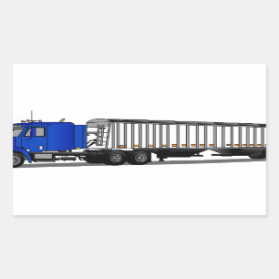 Sticker Rectangulaire Semi remorque de tracteur