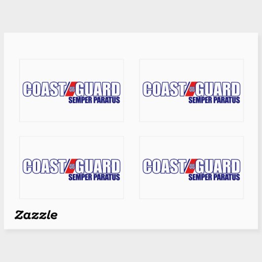 Sticker Rectangulaire Semper Paratus (Feuille)