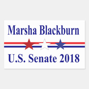 Sticker Rectangulaire Sénat de Marsha Blackburn Tennessee 2018